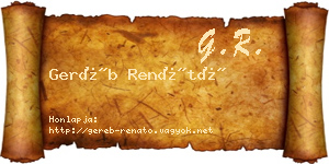 Geréb Renátó névjegykártya