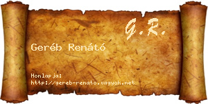 Geréb Renátó névjegykártya